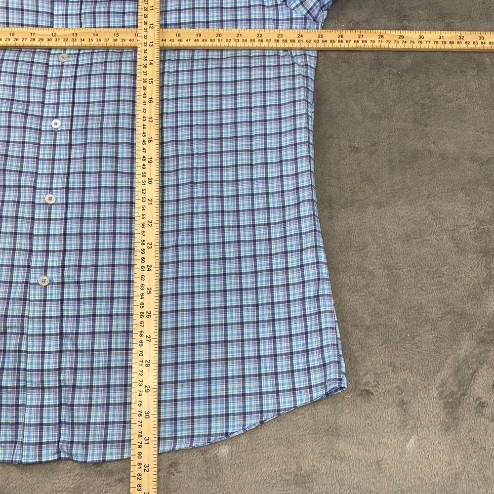 Southern Tide Button Down Mens XL Blue Plaid Classic Fit Cotton Stretch Shirt - Picture 5 of 9